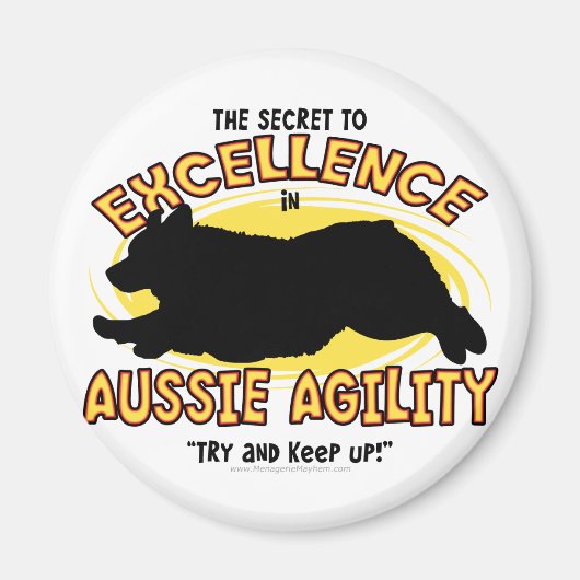 Agility Australische Herder Geheime Magneet (Voorkant)