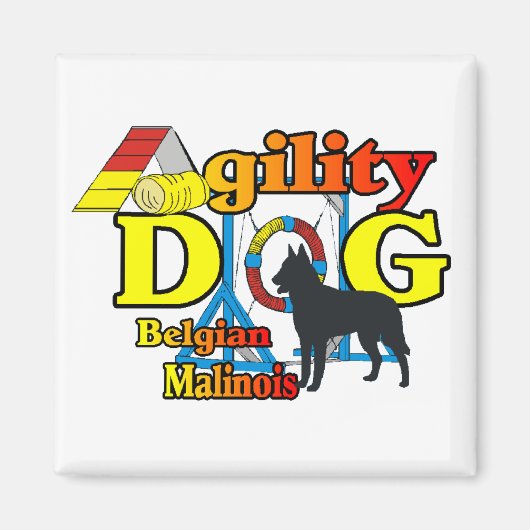 Agility Belgian Malinois Cadeaus Magneet (Voorkant)