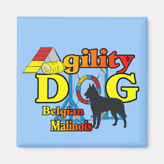 Agility Belgium Malinois Gifts Magneet (Voorkant)
