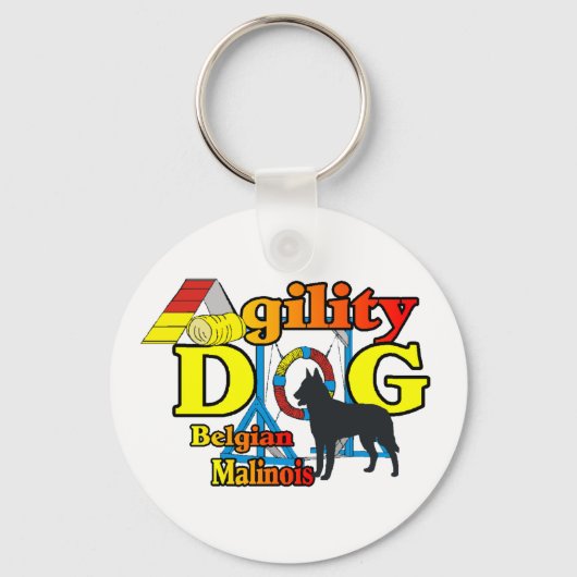 Agility Belgium Malinois Gifts Sleutelhanger (Voorkant)