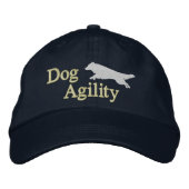 Agility Border Collie Dark Geborduurde Pet (Voorkant)