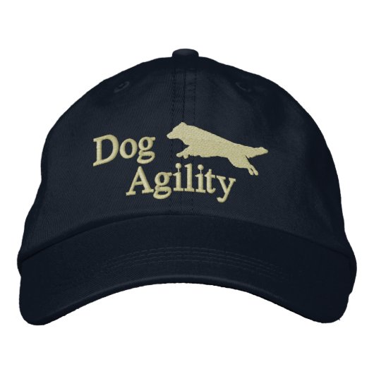 Agility Border Collie Dark Geborduurde Pet (Voorkant)