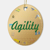 Agility Circle Keramisch Ornament (Links)