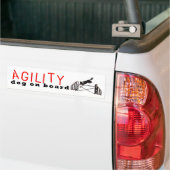 Agility dog aan boord - Jump Bumpersticker (Op Truck)
