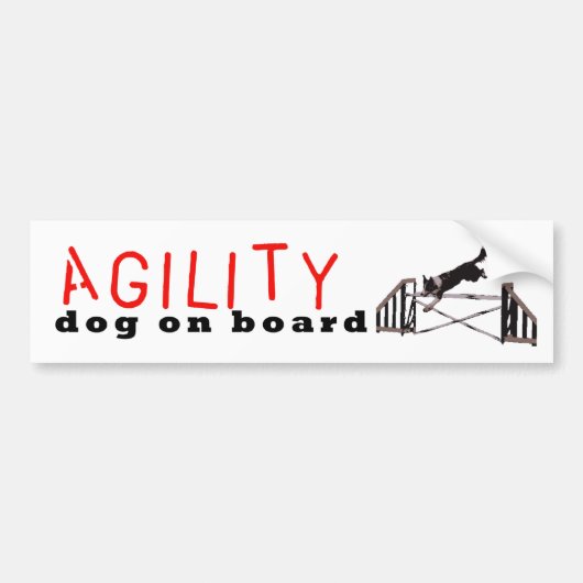 Agility dog aan boord - Jump Bumpersticker (Voorkant)