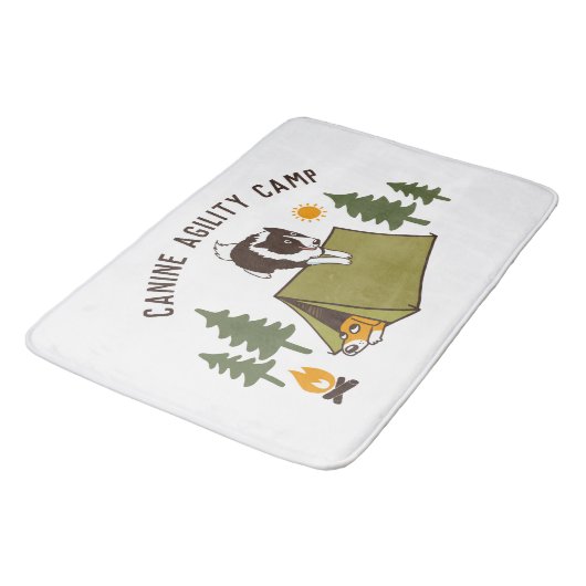 Agility Dog Cute Border Collie Camp Custom Badmat (Gekanteld)