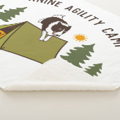 Agility Dog Cute Border Collie Camp Custom Sherpa Deken (3/4)