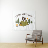 Agility Dog Cute Border Collie Camp Custom Wandkleed (In Situ (horizontaal))