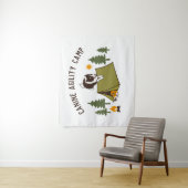 Agility Dog Cute Border Collie Camp Custom Wandkleed (In situ)