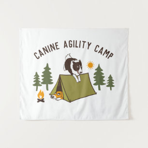 Agility Dog Cute Border Collie Camp Custom Wandkleed