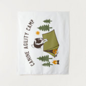 Agility Dog Cute Border Collie Camp Custom Wandkleed (Voorkant)