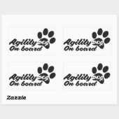 Agility Dog On Board Rechthoekige Sticker (Vel)