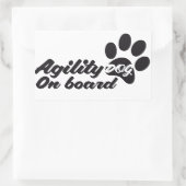 Agility Dog On Board Rechthoekige Sticker (Tas)