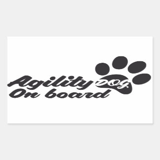 Agility Dog On Board Rechthoekige Sticker