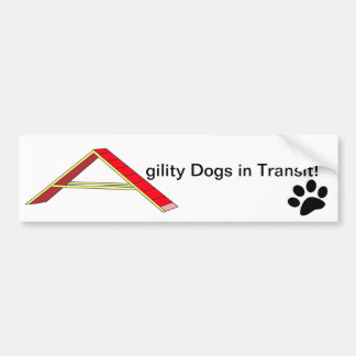 Agility Dogs in Transit Bumpersticker