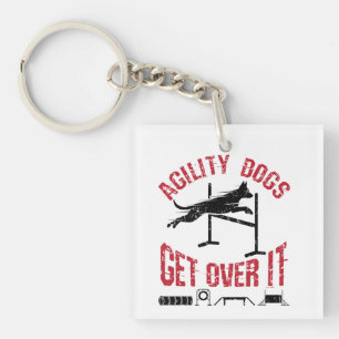 Agility Dogs krijgen er overheen Sleutelhanger