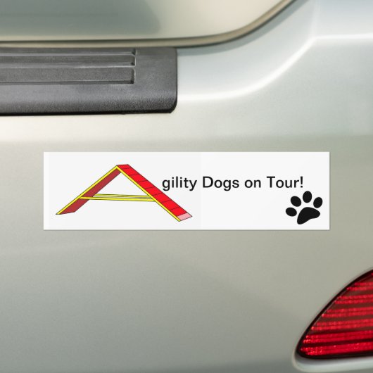 Agility Dogs op Tour Bumpersticker (Op auto)