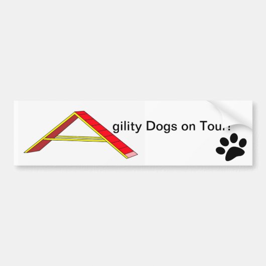 Agility Dogs op Tour Bumpersticker (Voorkant)