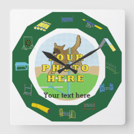 Agility Foto aanpassen Vierkante Klok