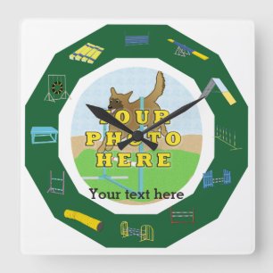 Agility Foto aanpassen Vierkante Klok