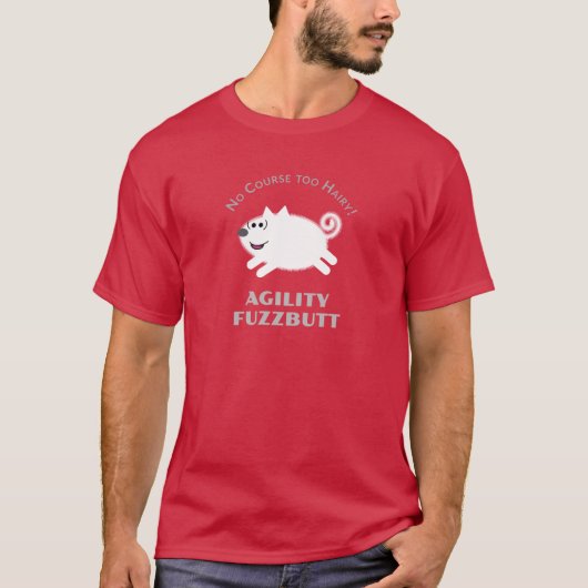 "Agility FuzzButt" Spitz Agility T-shirt Dk vers. (Voorkant)