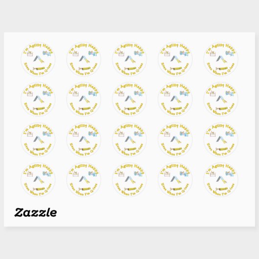 Agility Happy Ronde Sticker (Vel)
