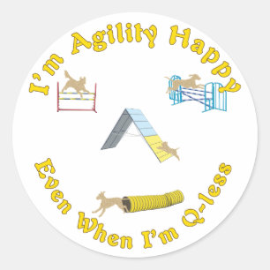Agility Happy Ronde Sticker
