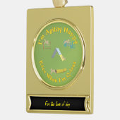 Agility Happy Verguld Banner Ornament (Links)