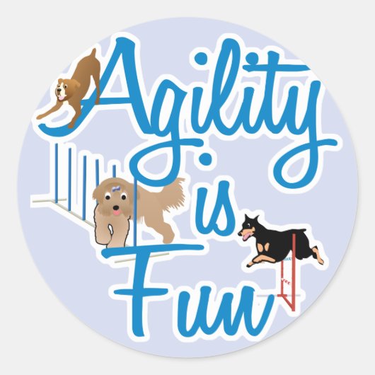 Agility is leuk ronde sticker (Voorkant)