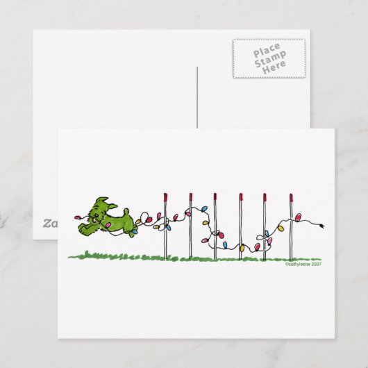 Agility Kerstverlichting Feestdagenkaart (Voorkant / Achterkant)