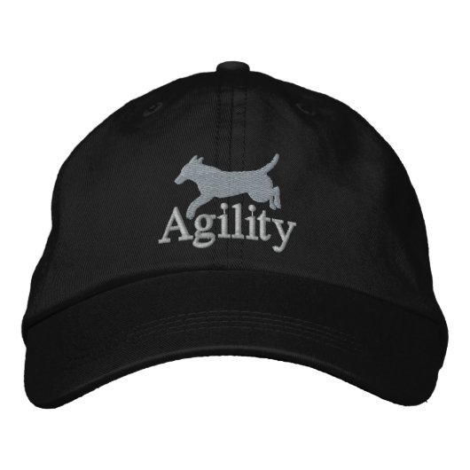 Agility Labrador Retriever Geborduurd Pet (Silver) (Voorkant)