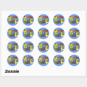 Agility labrador Retriever Ronde Sticker (Vel)