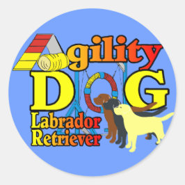 Agility labrador Retriever Ronde Sticker