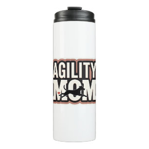 Agility Moeder Vintage Honden Agility Silhouet Typ Thermosbeker