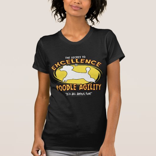 Agility Poodle Secret Damas Donk T-Shirt (Voorkant)