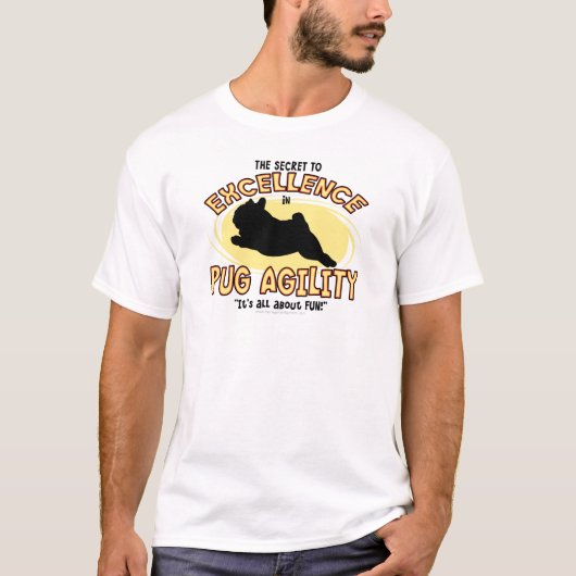 Agility Pug Secret T-Shirt (Voorkant)