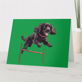 Agility Spaniel Gevouwen Wenskaart Kaart