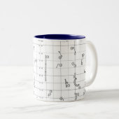 Agility Themed Course Map Mug Tweekleurige Koffiemok (Voorkant rechts)