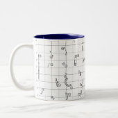 Agility Themed Course Map Mug Tweekleurige Koffiemok (Links)