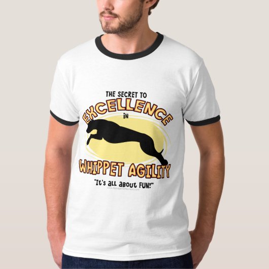 Agility Whippet Ringer TShirt (Voorkant)