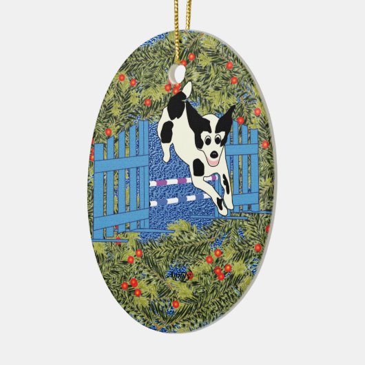 Agility Wreath Keramisch Ornament (Links)