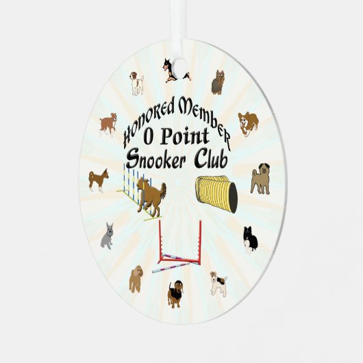 Agility - Zero Point Snooker Club Metal Ornament (Voorkant links)