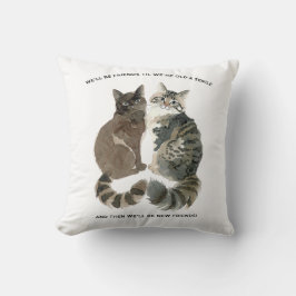 Aging humor for cat loving friends husband wife ch kussen