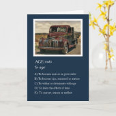 Aging - I'll Make it up as I Go - Birthday Card Kaart (Gele Bloem)