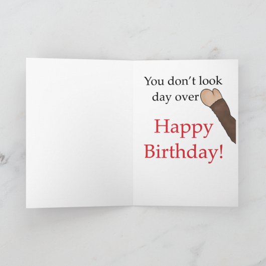 Aging Monkey Verjaardag Kaart (Binnen)