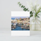 Agios Nikolaos Crete, Griekenland Briefkaart (Staand voorkant)