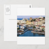 Agios Nikolaos Crete, Griekenland Briefkaart (Voorkant / Achterkant)