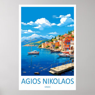Agios Nikolaos Poster Nationaal Park Vintage Ski
