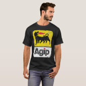 AGIP Smeermiddelen Logo 1968 - 1998 Verdrukte vers T-shirt (Voorkant volledig)