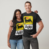AGIP Smeermiddelen Logo 1968 - 1998 Verdrukte vers T-shirt (Unisex)